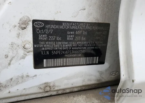 2018 Hyundai Sonata Se from USA, damaged, VIN 5NPE24AF5JH663241